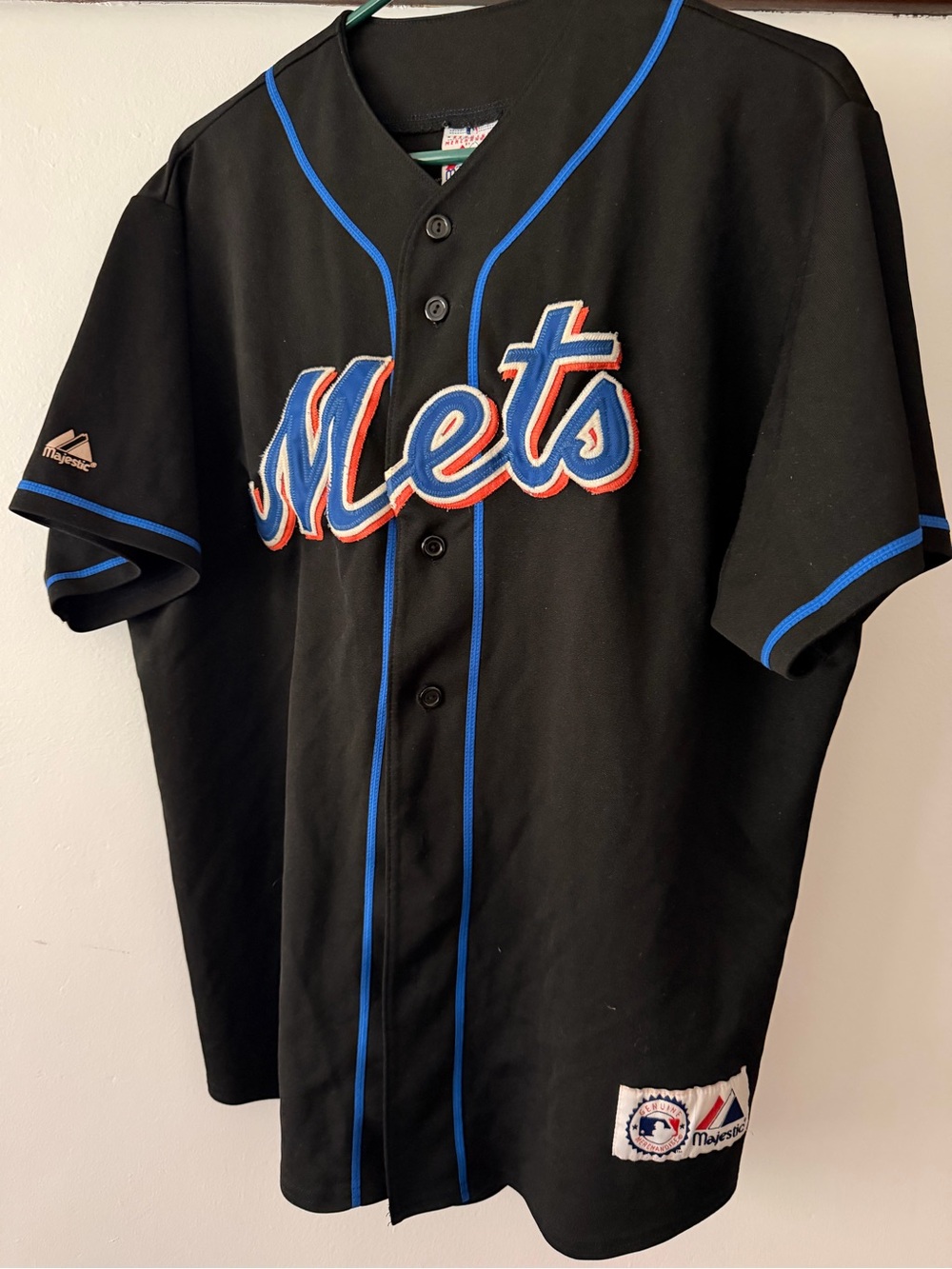 Majestic Black New York Mets Jersey LODUCA #16